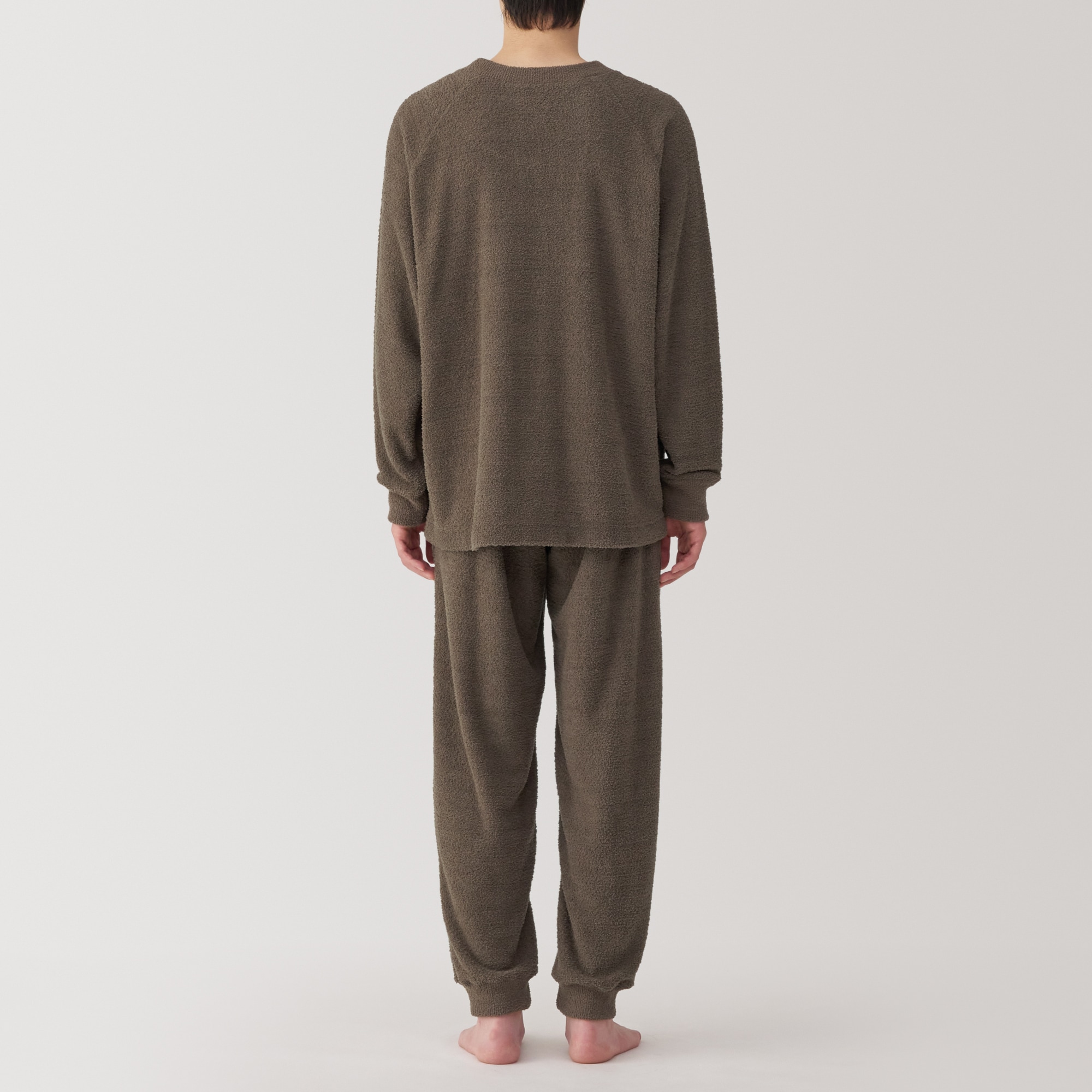 紳士　なめらかニットフリース　長袖ルームウェアセット