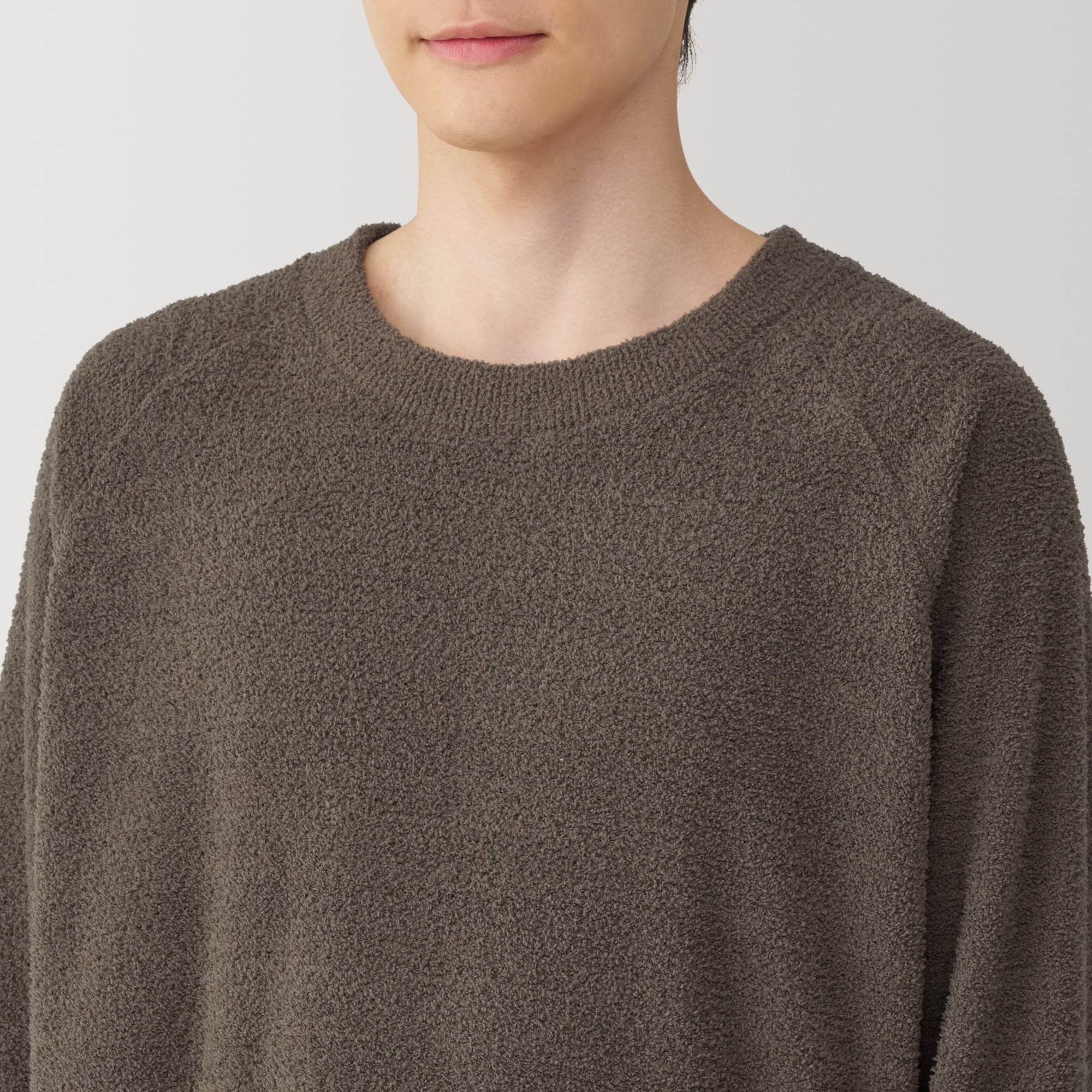 紳士　なめらかニットフリース　長袖ルームウェアセット