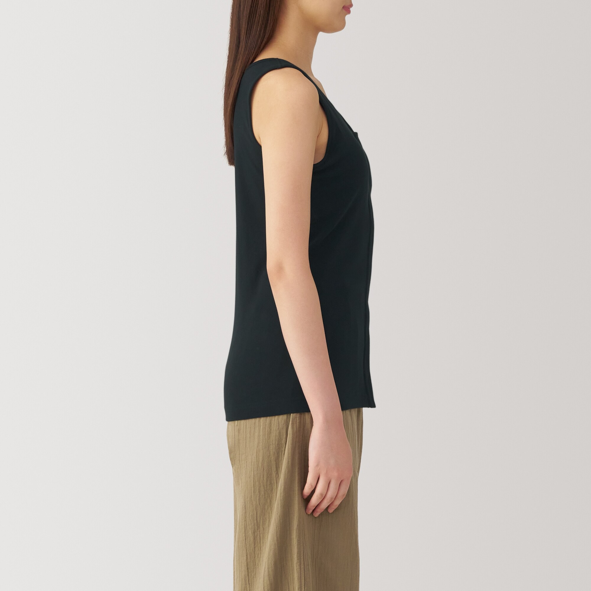 婦人　前開きカップ入りタンクトップ