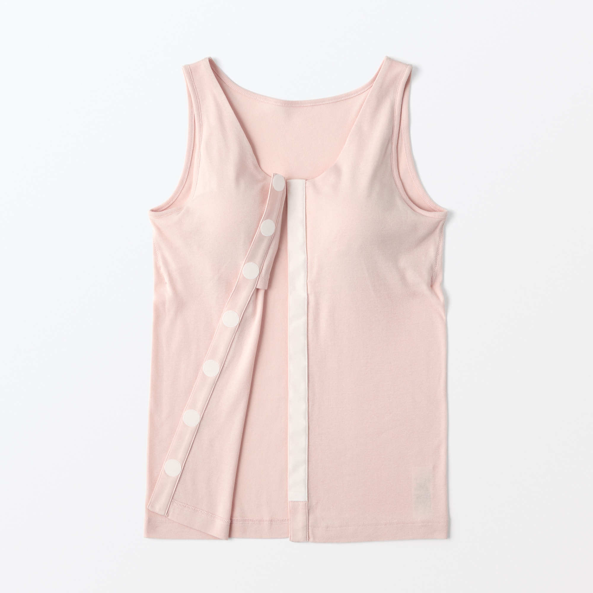 婦人　前開きカップ入りタンクトップ