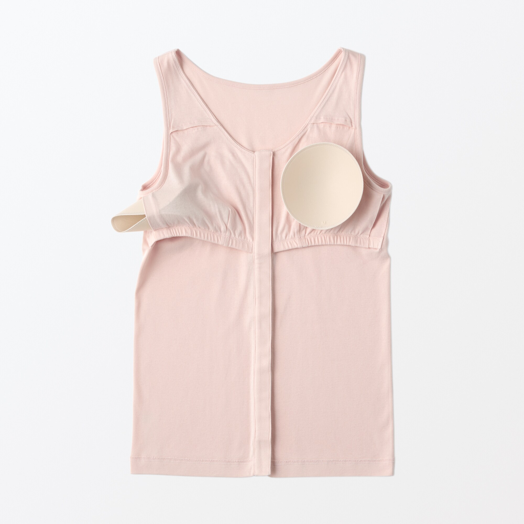 婦人　前開きカップ入りタンクトップ