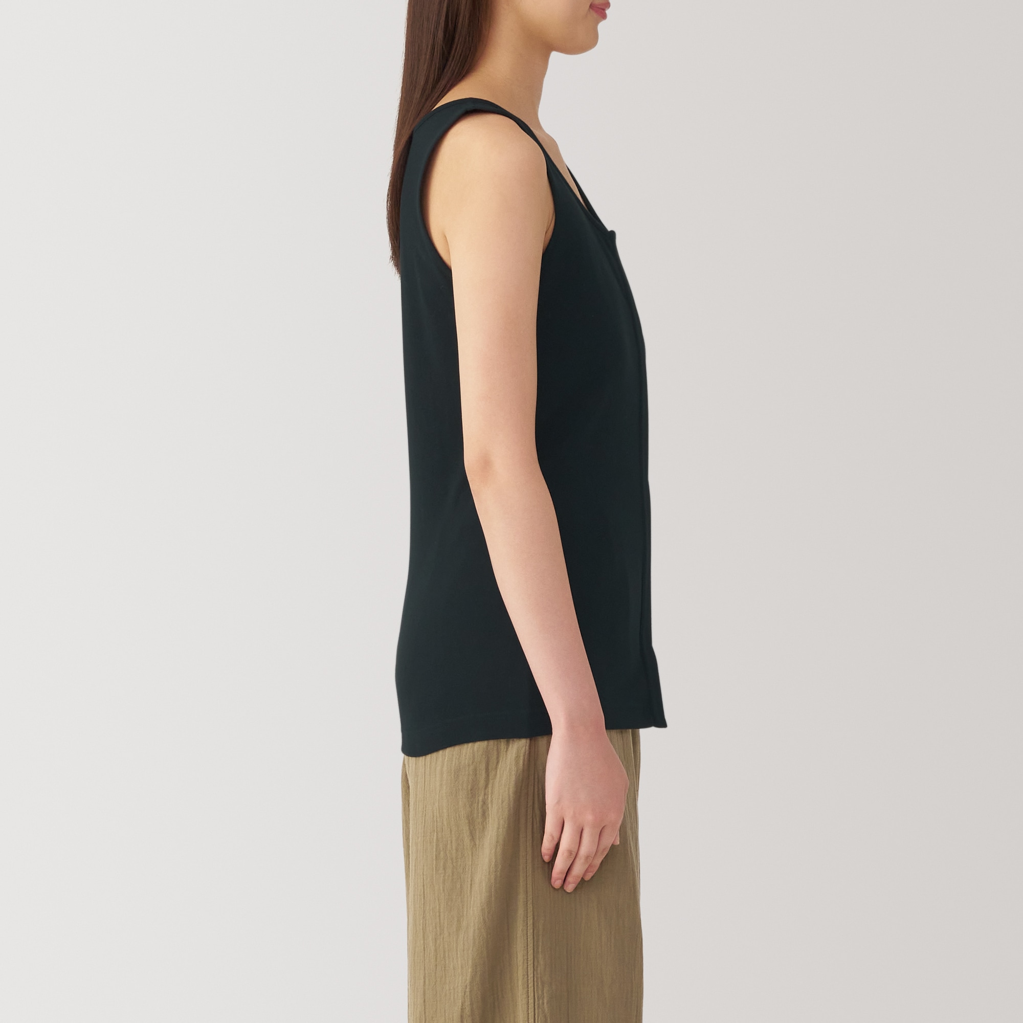 婦人　前開きタンクトップ