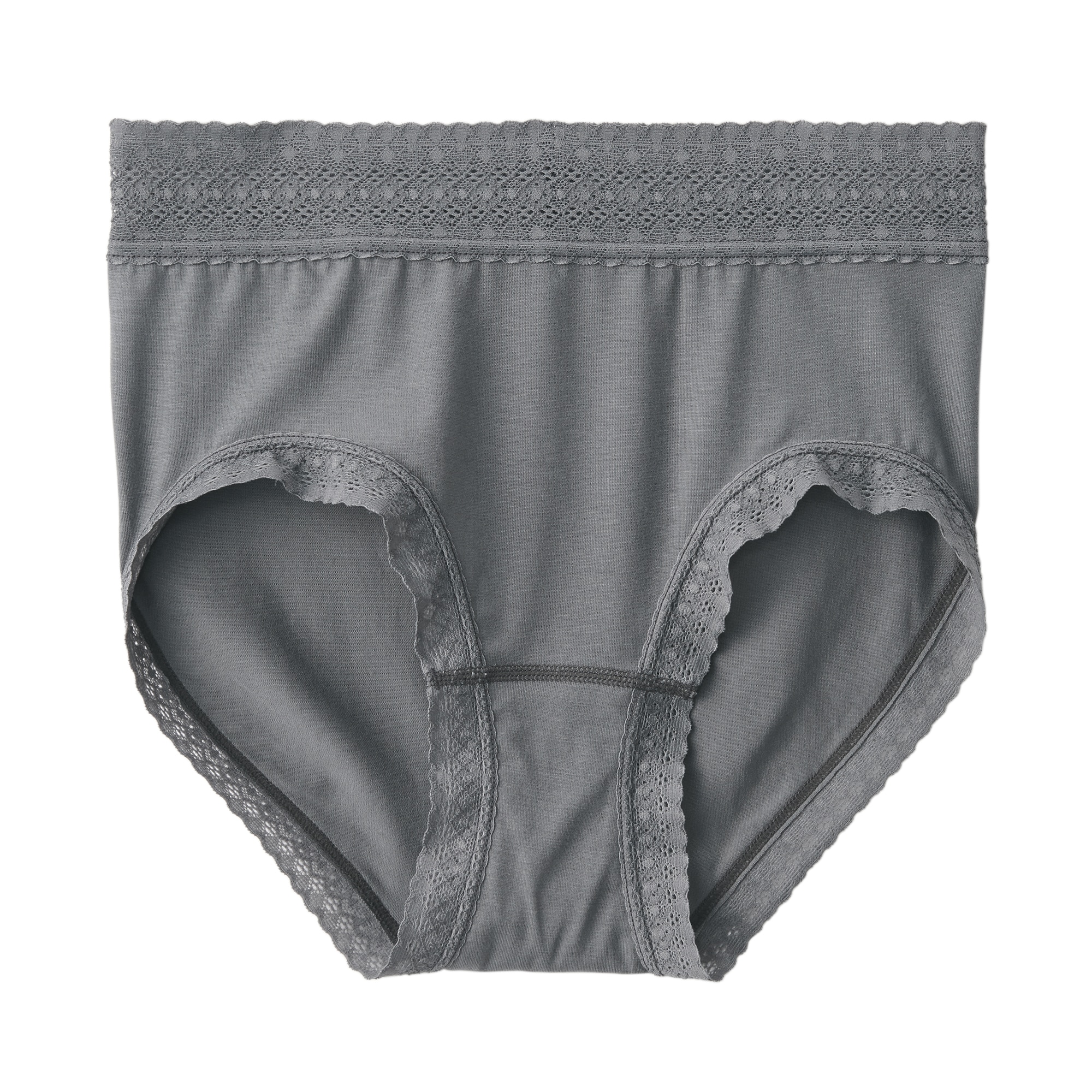 婦人　なめらかレース付きハイライズショーツ