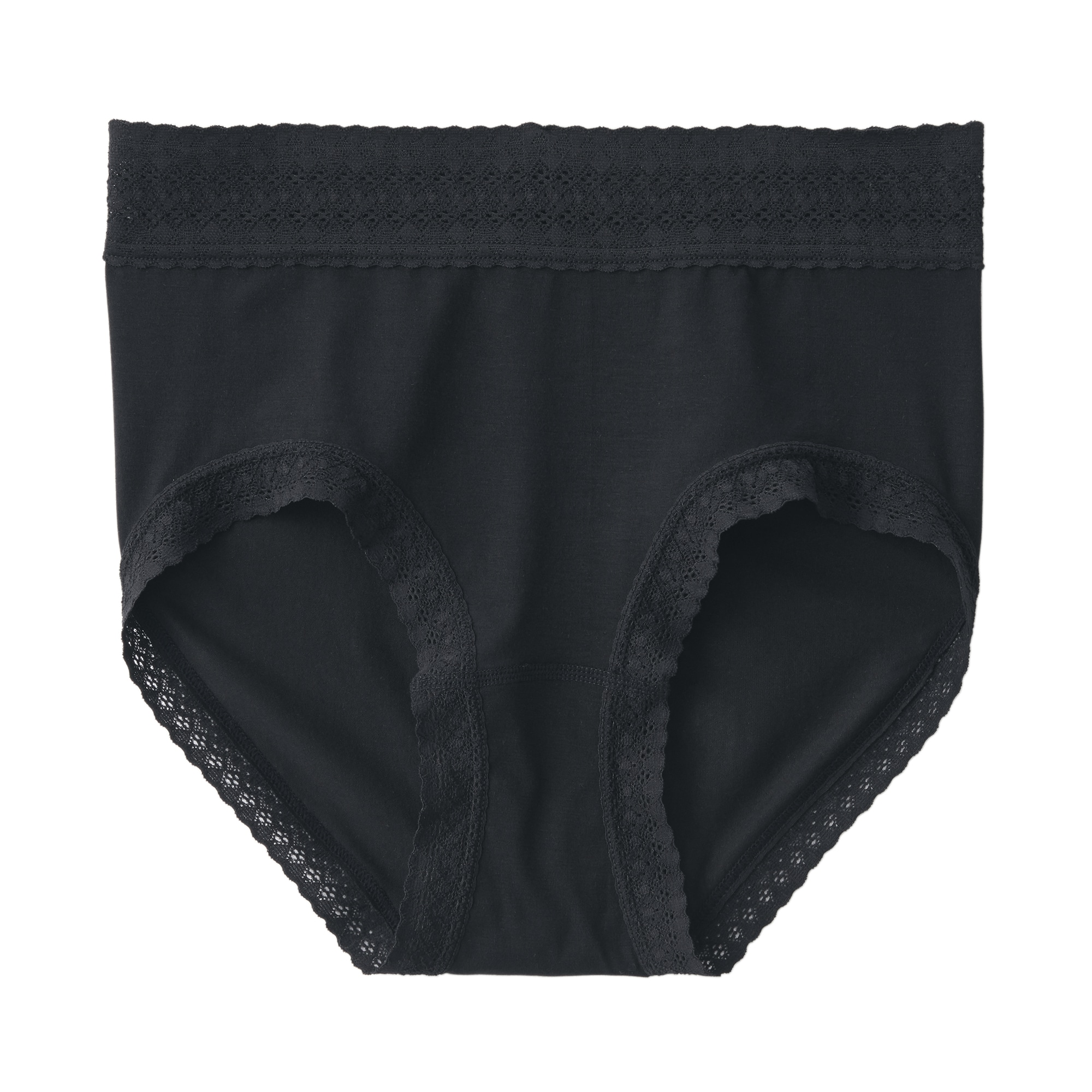 婦人　なめらかレース付きハイライズショーツ