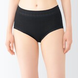 婦人　なめらかレース付きハイライズショーツ