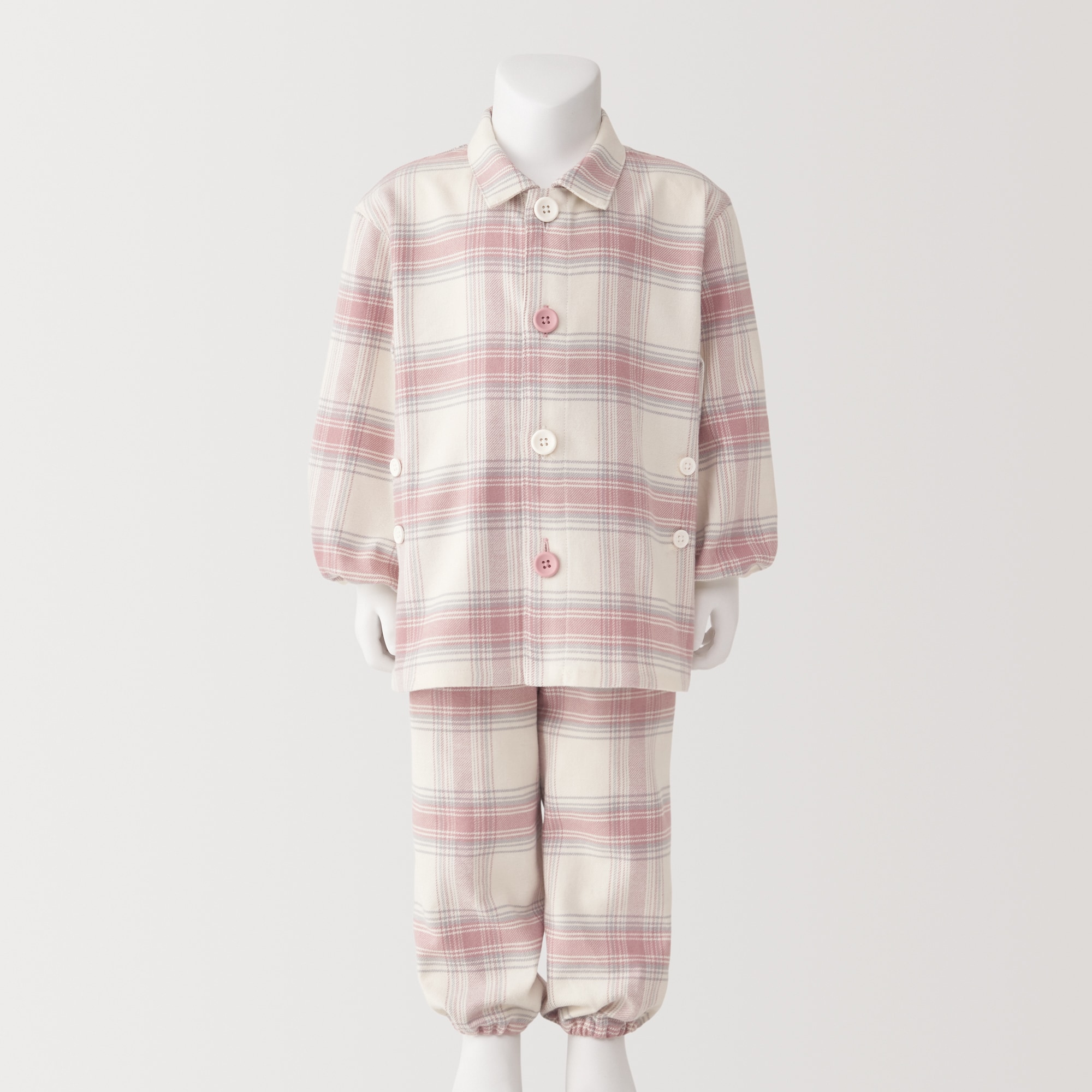 ベビー　脇に縫い目のない　フランネル　お着替えパジャマ