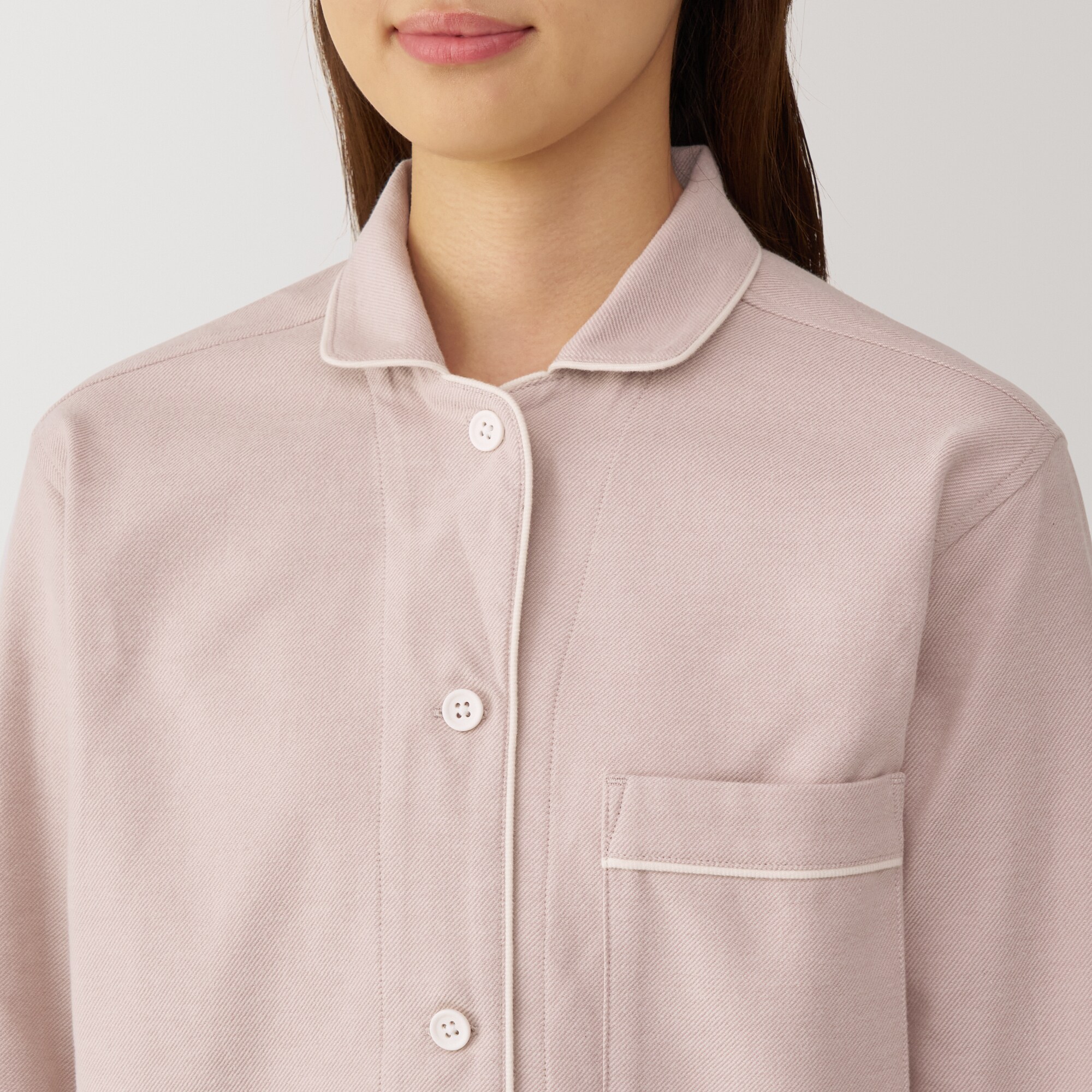 6551円 婦人 脇に縫い目のない フランネルパジャマ | 無印良品