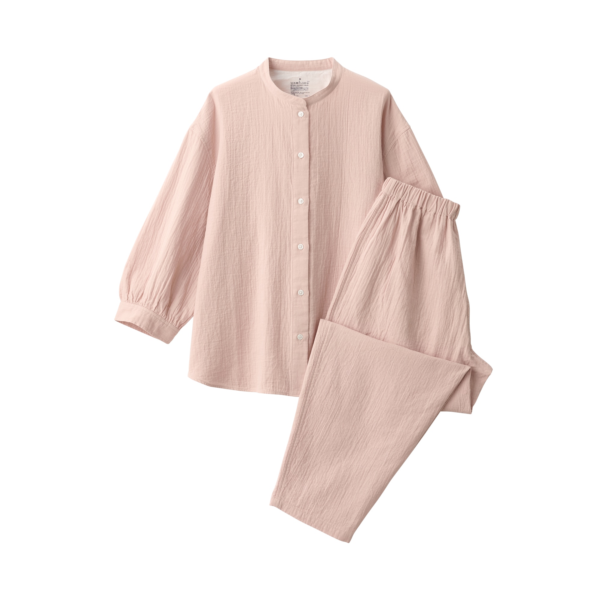 無印良品／大きいサイズXL／婦人　ふんわりしぼガーゼパジャマピンクとで2点 無印良品／大きいサイズXL／婦人ふんわりしぼガーゼパジャマ