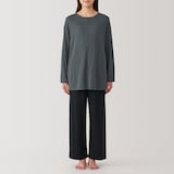 婦人　脇に縫い目のない　綿レーヨン　接結ルームウエアセット