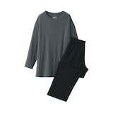 婦人　脇に縫い目のない　綿レーヨン　接結ルームウエアセット