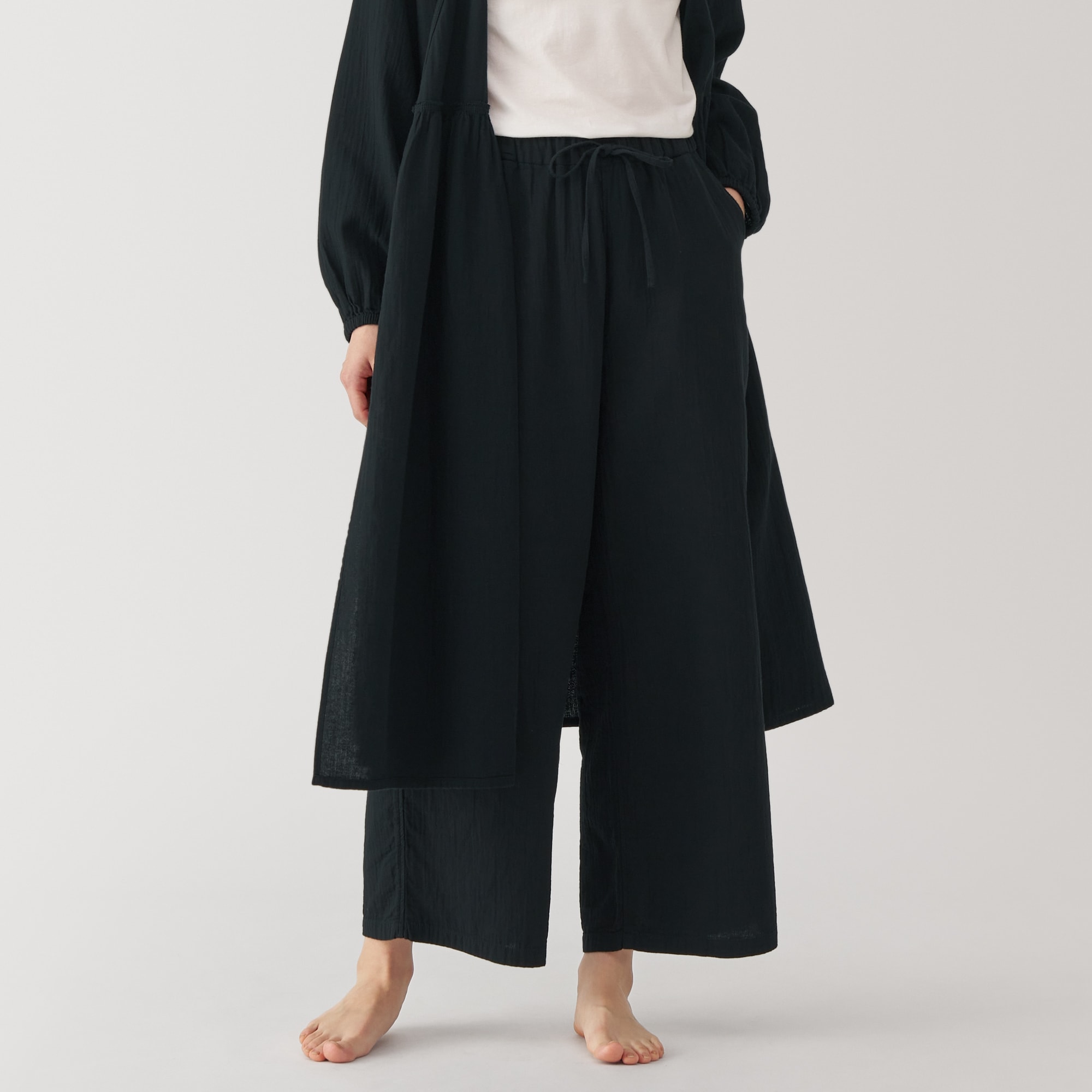 婦人 ふんわりしぼガーゼ ロングパンツ | 無印良品
