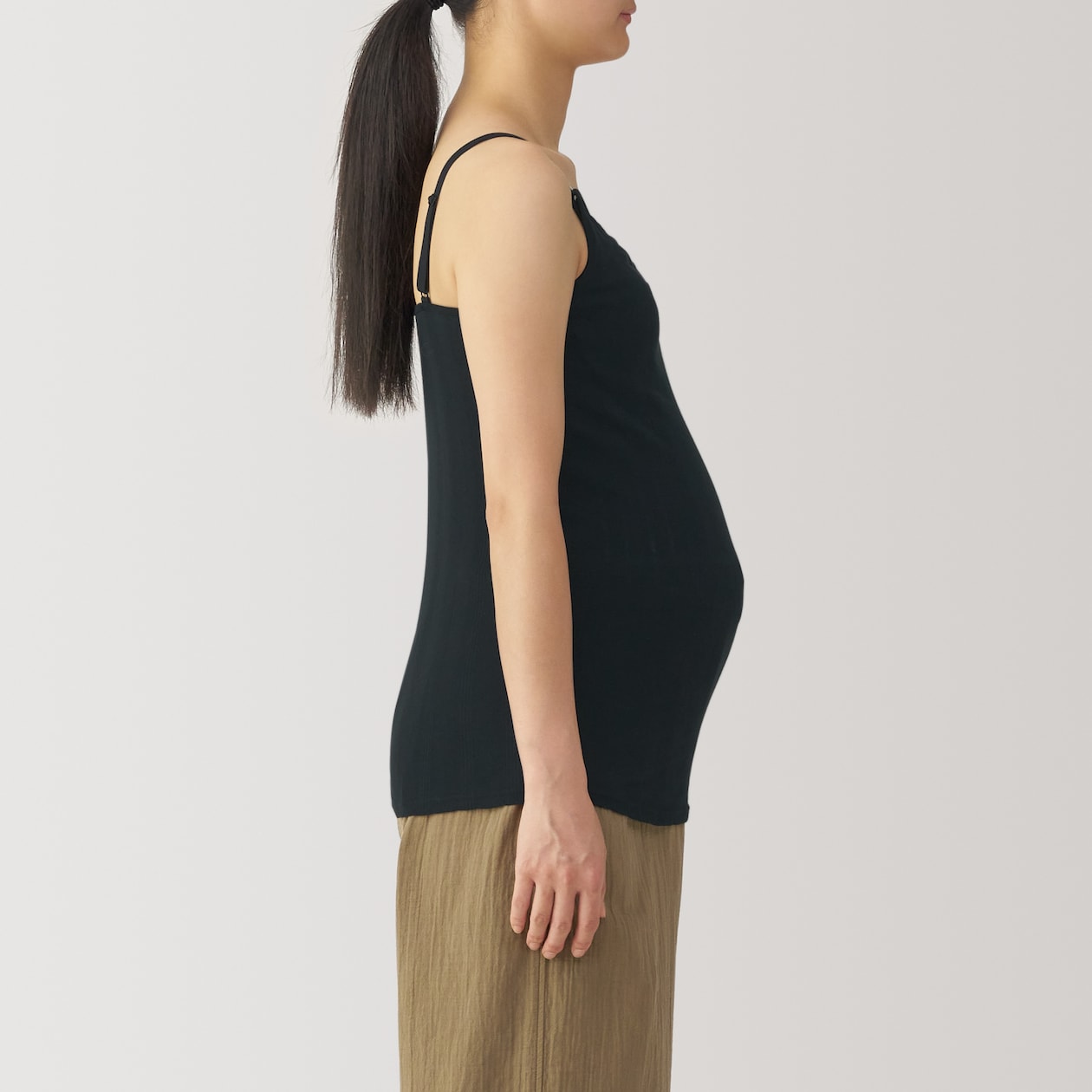 婦人　【マタニティ】シルク混パターンメッシュ授乳に便利なブラキャミソール