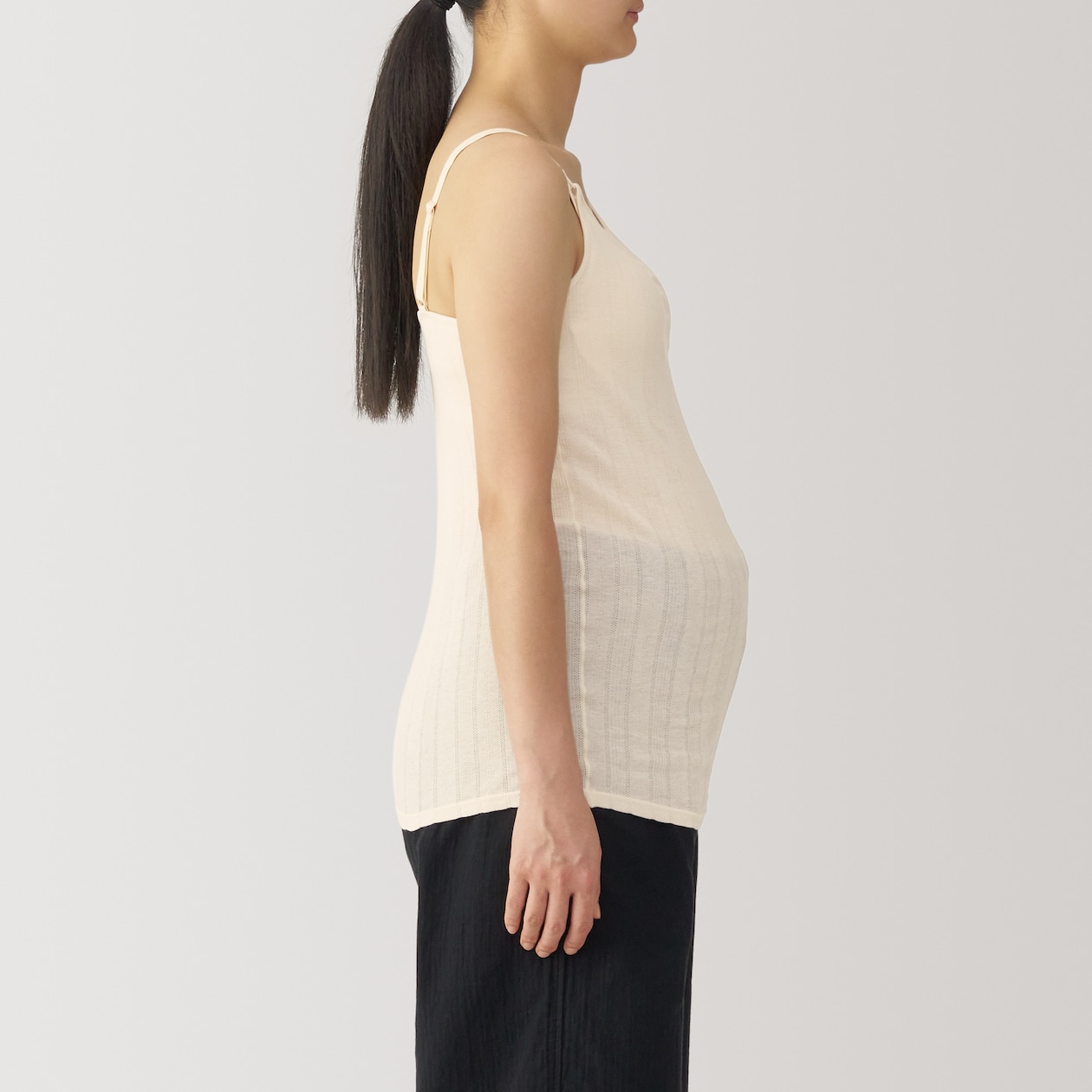 婦人　【マタニティ】シルク混パターンメッシュ授乳に便利なブラキャミソール