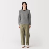 婦人　天竺編みクルーネック長袖Ｔシャツ