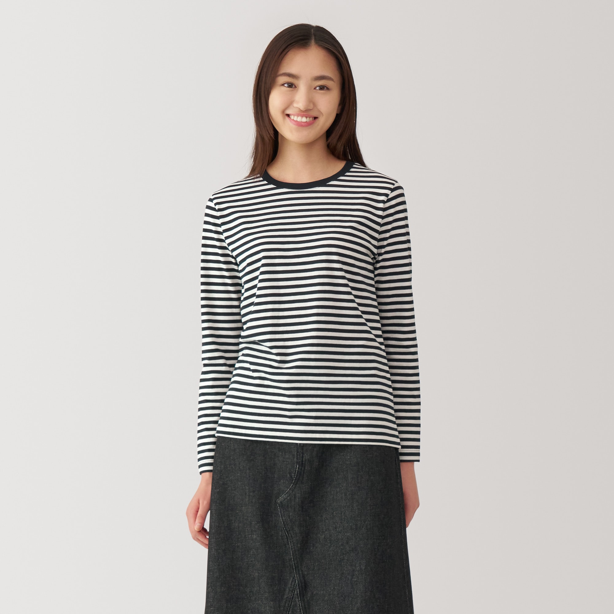 婦人 天竺編みクルーネック長袖Ｔシャツ | 無印良品