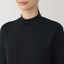 婦人　起毛フライス編みハイネック長袖Ｔシャツ
