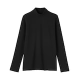 婦人　起毛フライス編みハイネック長袖Ｔシャツ