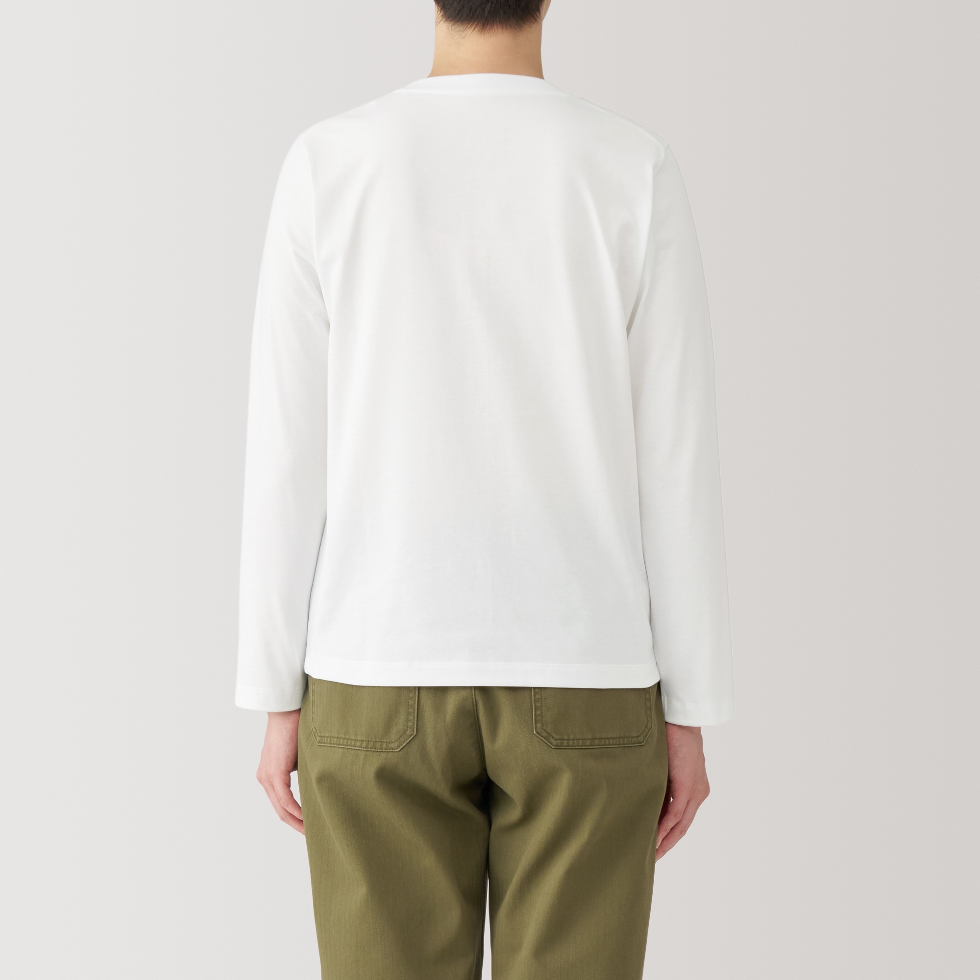 婦人　天竺編みクルーネック長袖Ｔシャツ