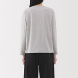 婦人　天竺編みクルーネック長袖Ｔシャツ