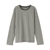 婦人　天竺編みクルーネック長袖Ｔシャツ