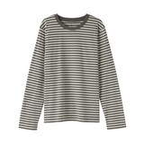 婦人　天竺編みクルーネック長袖Ｔシャツ