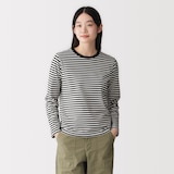 婦人　天竺編みクルーネック長袖Ｔシャツ