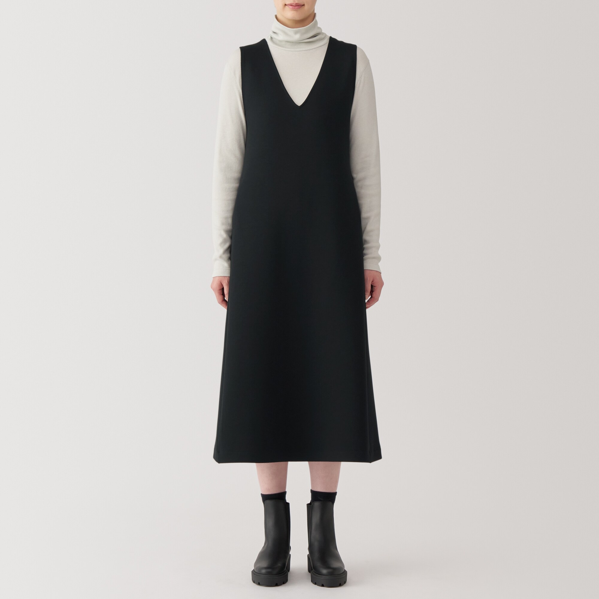 婦人　二重編みスウェットジャンパースカート