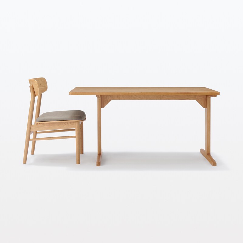 端材をつかった 木製 リビングダイニング テーブル | 無印良品 