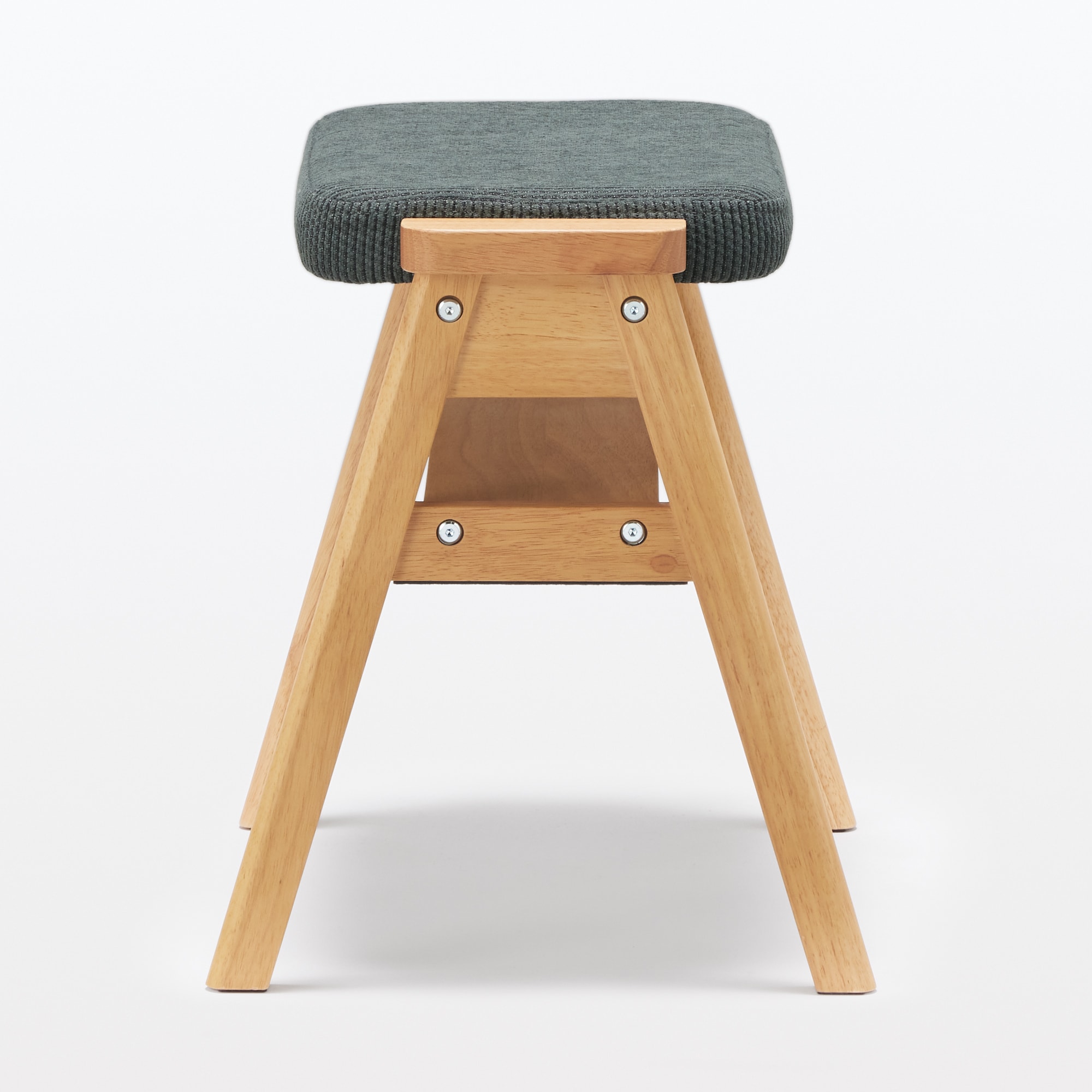 残反をつかったスタッキングスツール　ポリエステル変わり織　グレー