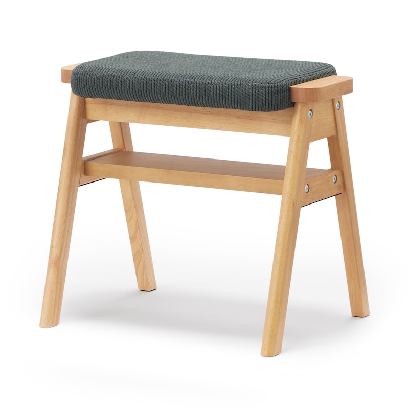 残反をつかったスタッキングスツール ポリエステル変わり織 グレー  