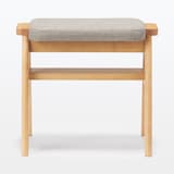 残反をつかったスタッキングスツール　ポリエステル平織　グレーベージュ