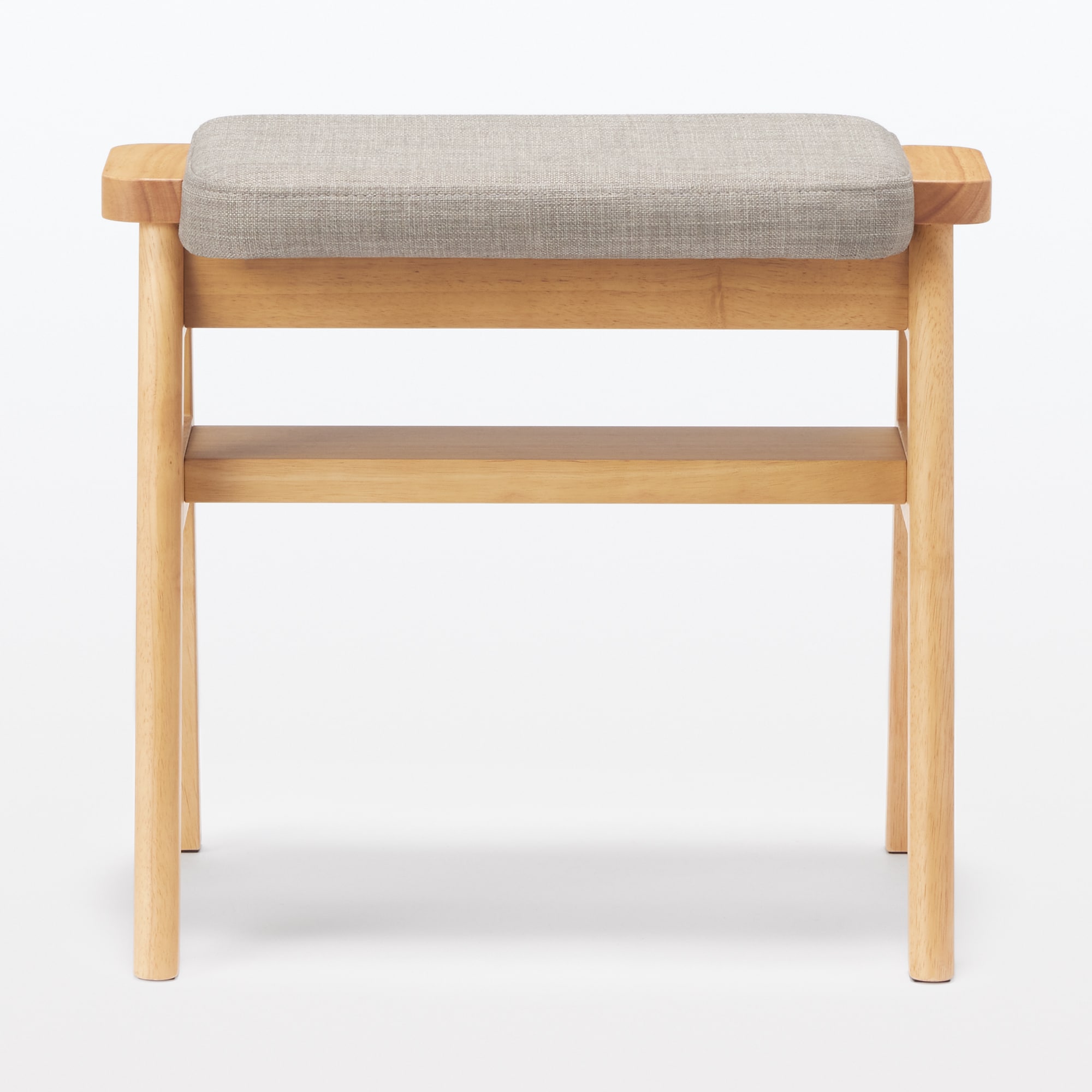 残反をつかったスタッキングスツール　ポリエステル平織　グレーベージュ