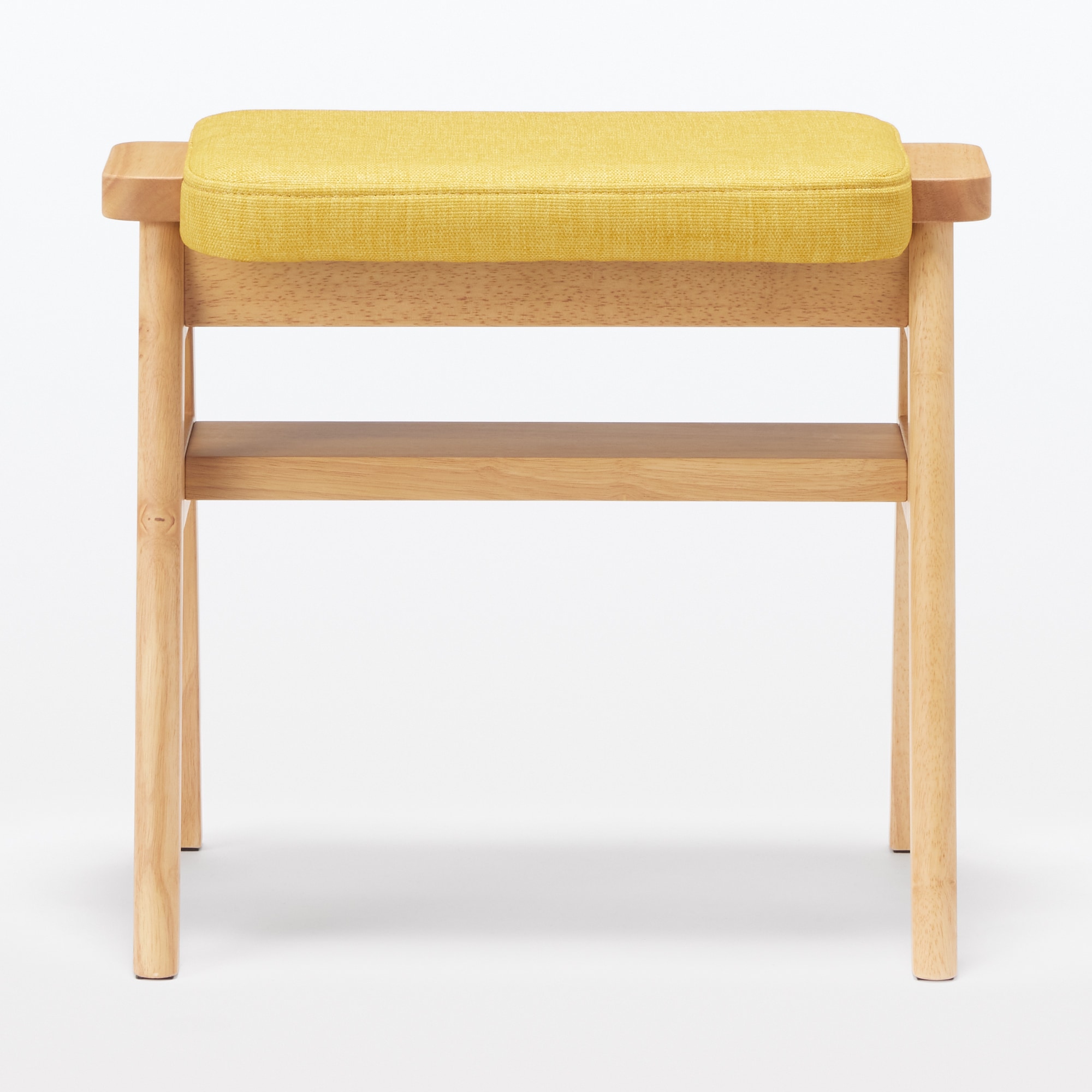 残反をつかったスタッキングスツール ポリエステル平織 イエロー