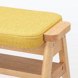 残反をつかったスタッキングスツール　ポリエステル平織　イエロー