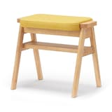 残反をつかったスタッキングスツール　ポリエステル平織　イエロー