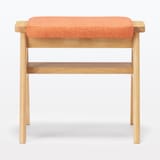 残反をつかったスタッキングスツール　ポリエステルななこ織　オレンジ