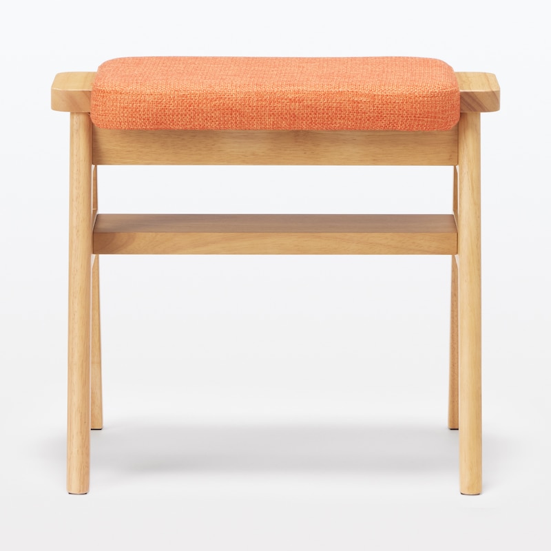 残反をつかったスタッキングスツール ポリエステルななこ織 オレンジ  