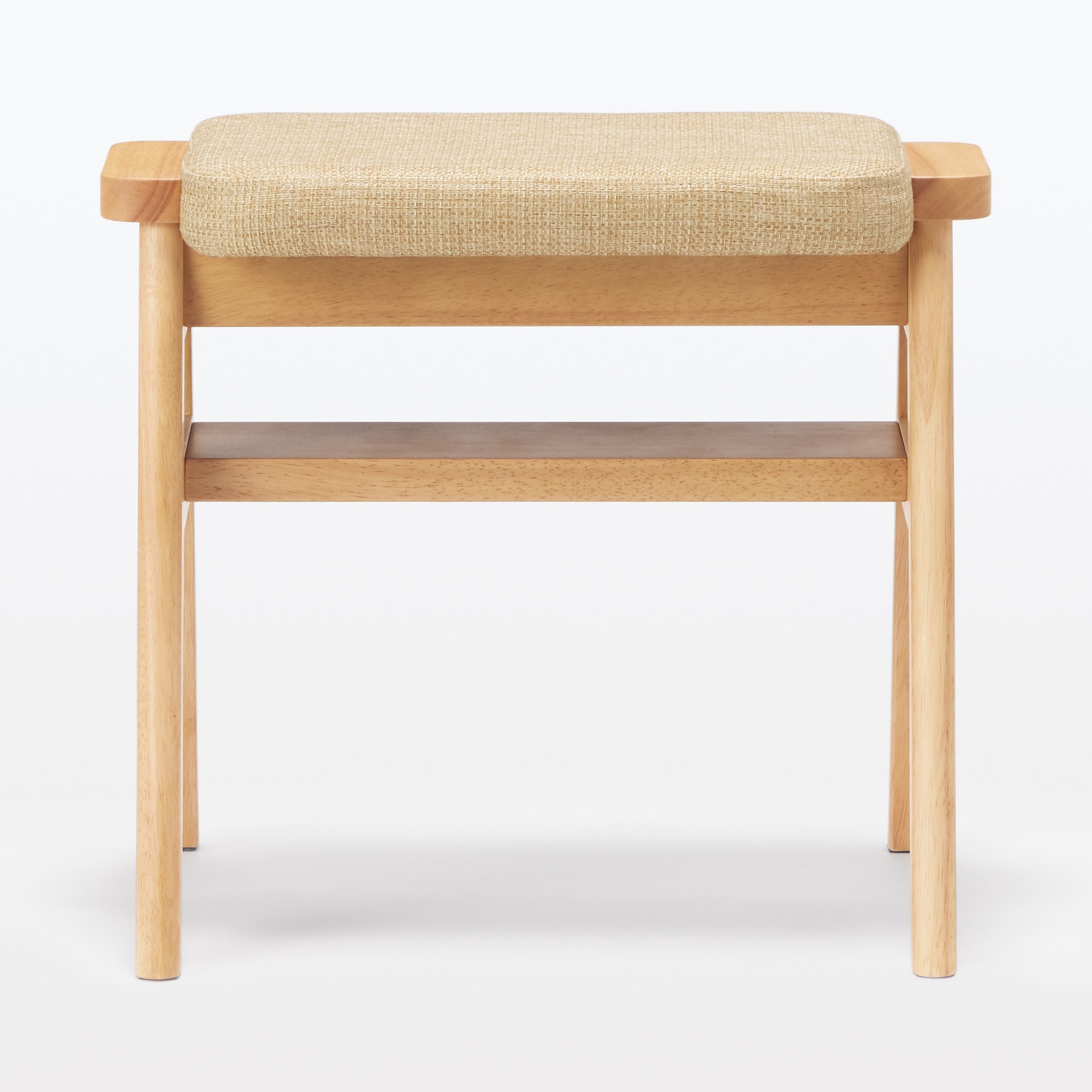 残反をつかったスタッキングスツール　ポリエステルななこ織　ベージュ