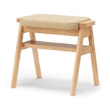 残反をつかったスタッキングスツール　ポリエステルななこ織　ベージュ