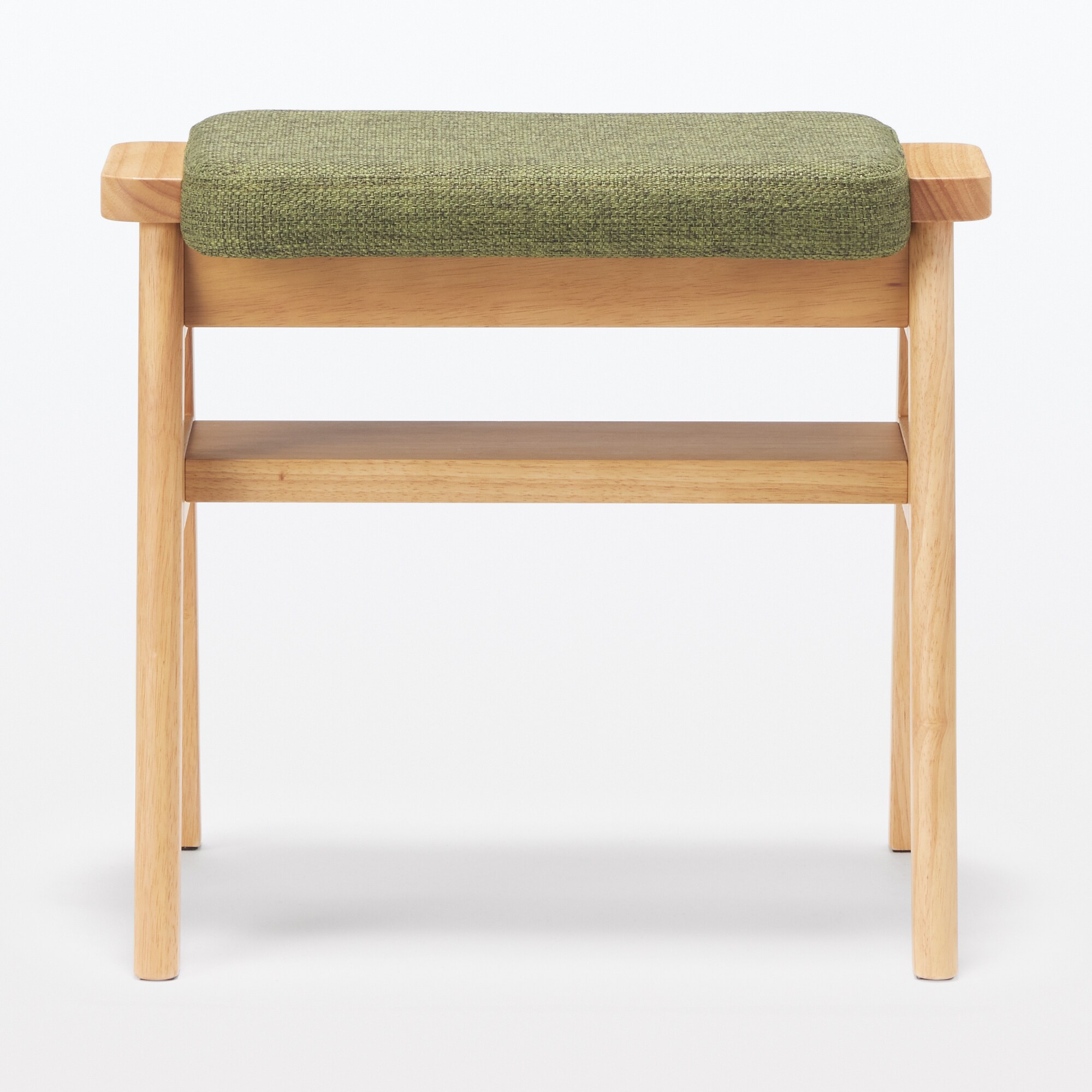 残反をつかったスタッキングスツール　ポリエステルななこ織　グリーン