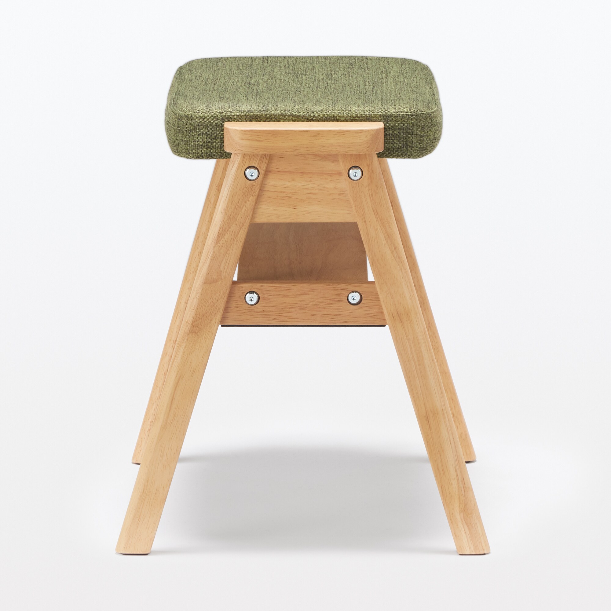 残反をつかったスタッキングスツール ポリエステルななこ織 グリーン