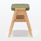 残反をつかったスタッキングスツール　ポリエステルななこ織　グリーン