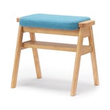 残反をつかったスタッキングスツール　ポリエステル変わり織　ブルー