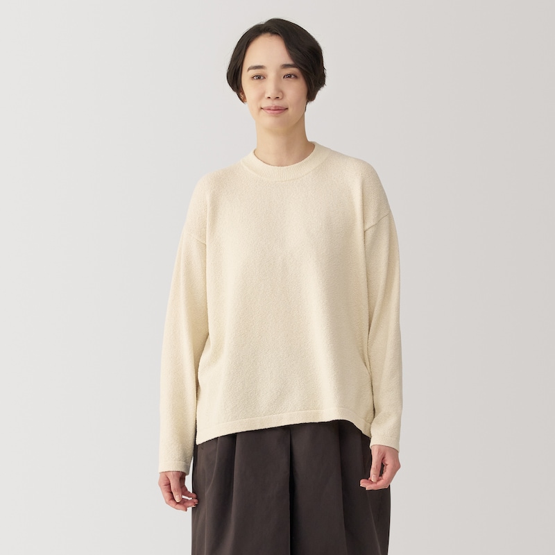 婦人 和紙混天竺ニットプルオーバー | 無印良品