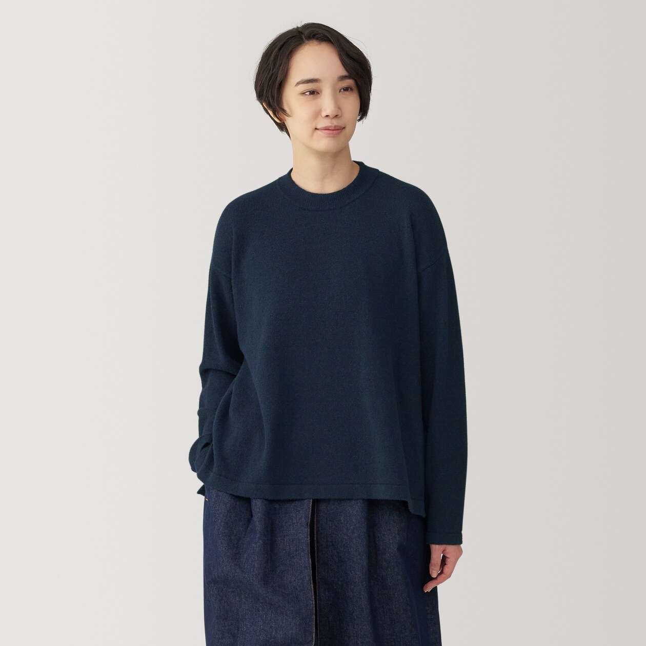 婦人 和紙混天竺ニットプルオーバー | 無印良品