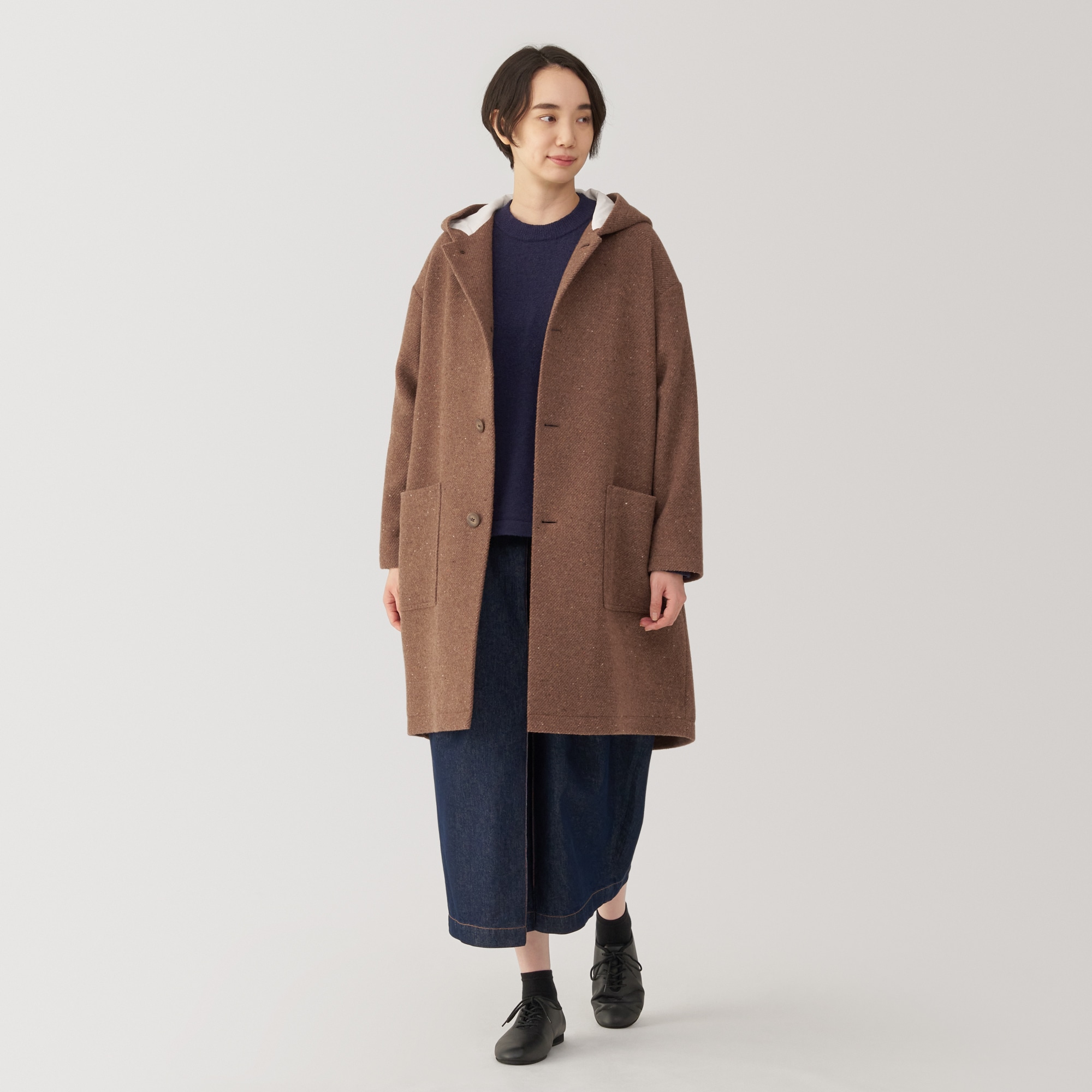 婦人 ウール混ロングコート | 無印良品