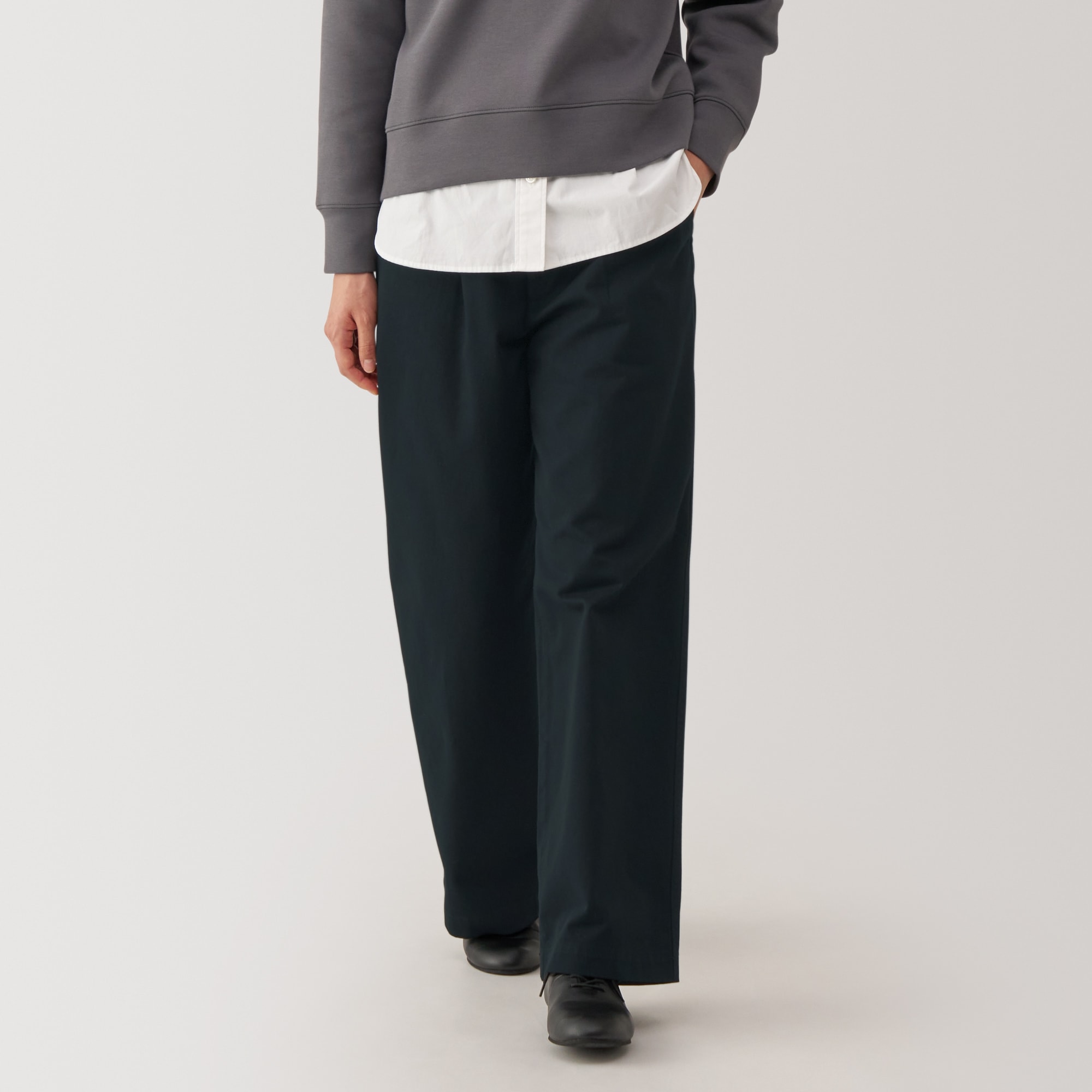 定価8.2万 BLAMINK ワイドタック ウール クロップド パンツ 38｜その他