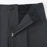 婦人　ムラ糸　チノタックワイドパンツ　股下長め