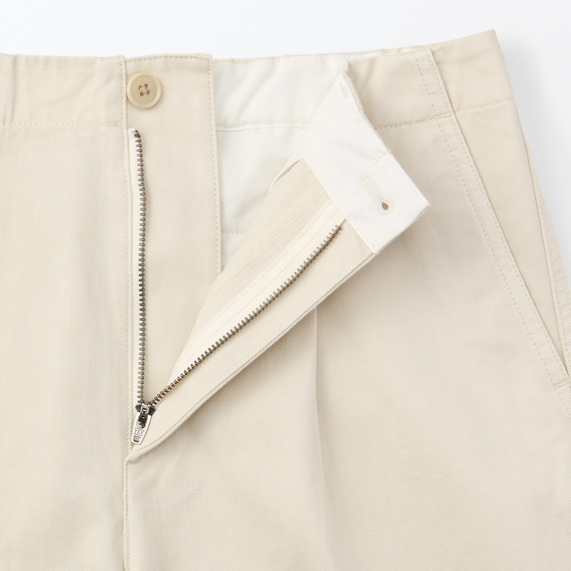 婦人　ムラ糸　チノタックワイドパンツ　股下長め