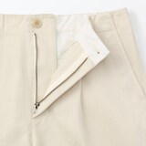 婦人　ムラ糸　チノタックワイドパンツ　股下長め